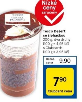 Tesco Tesco Dezert se šlehačkou nabídka