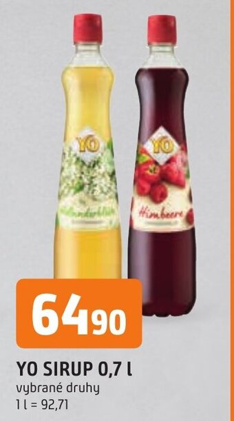 Trefa YO SIRUP 0,7L nabídka