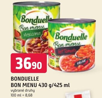 Trefa BONDUELLE BON MENU 430 g/425 ml nabídka
