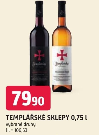 Trefa TEMPLÁŘSKÉ SKLEPY 0,75 L nabídka