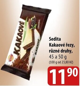 Bala Sedita Kakaové řezy, různé druhy nabídka
