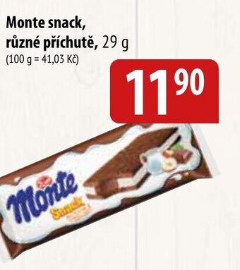 Monte snack, různé příchutě, 29 g