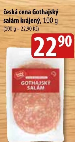 Bala česká cena Gothajský salám krájený, 100 g nabídka