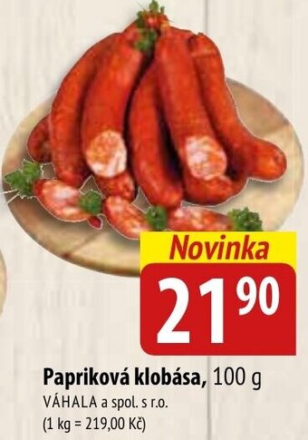 Bala Papriková klobása nabídka