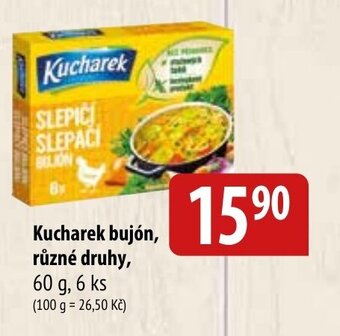 Bala Kucharek bujón, různé druhy nabídka