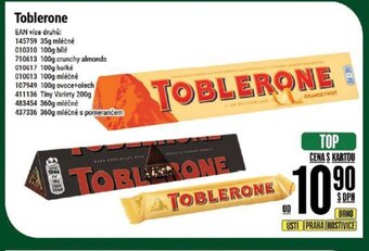 Tamda Foods Toblerone nabídka