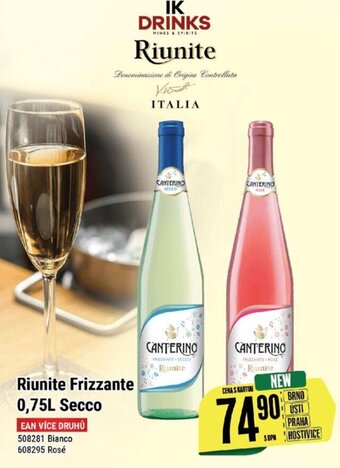 Tamda Foods Riunite Frizzante 0,75L Secco nabídka