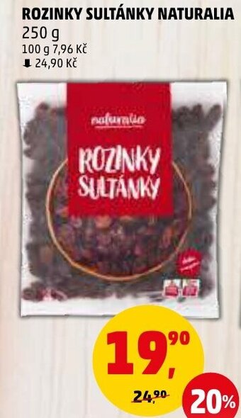 Penny Market ROZINKY SULTÁNKY NATURALIA nabídka