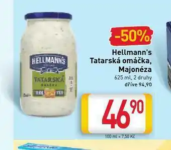 Billa Hellmann&#039;s tatarská omáčka nabídka