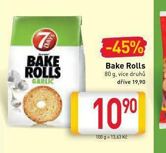 Billa Bake rolls nabídka
