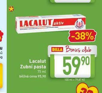 Billa Lacalut zubní pasta nabídka