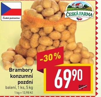 Billa Brambory konzumní pozdní nabídka