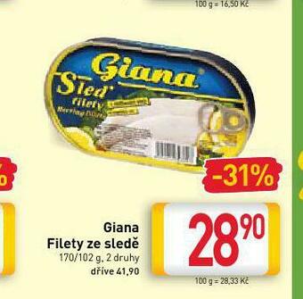 Billa Giana filety ze sledě nabídka
