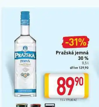 Billa Pražská jemná vodka nabídka