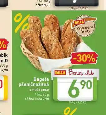 Billa Bageta pšenično-žitná nabídka