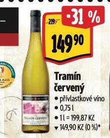 Albert Tramín červený nabídka