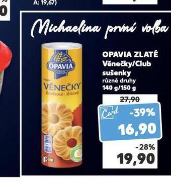 Kaufland Opavia zlaté věnečky / club sušenky nabídka