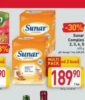 Billa Sunar complex pokračovací kojenecká výživa nabídka