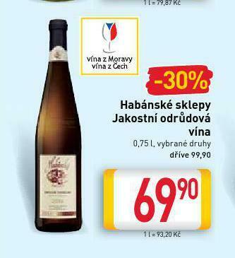 Billa Habánské sklepy nabídka