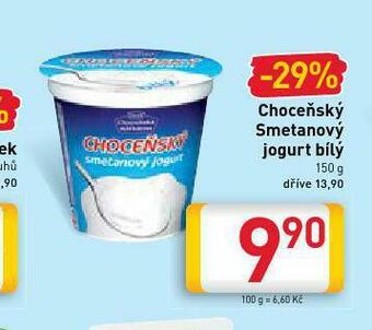 Billa Choceňský smetanový jogurt nabídka