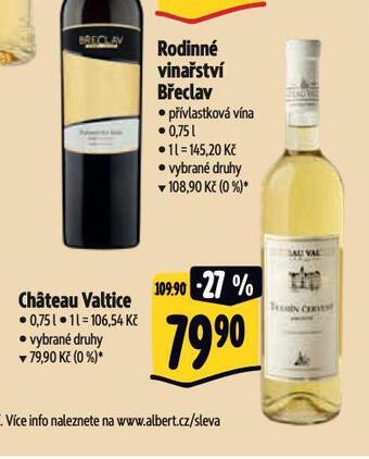 Albert Chateau valtice nabídka