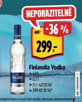 Albert Finlandia vodka nabídka