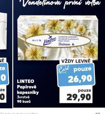 Kaufland Linteo papírové kapesníky nabídka