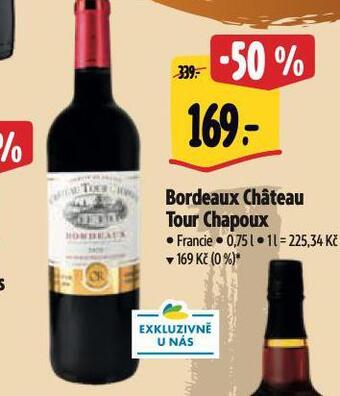 Albert Bordeaux chateau tour chapoux nabídka