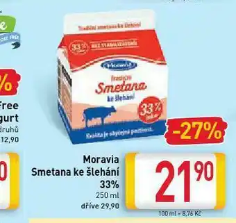 Billa Moravia smetana ke šlehání nabídka