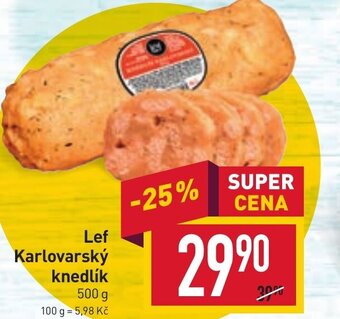 Billa Lef Karlovarský knedlík nabídka