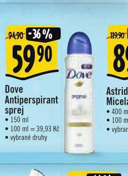 Albert Dove antiperpirant sprej nabídka