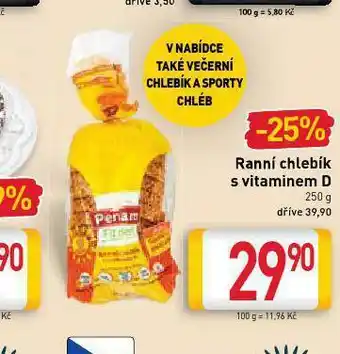 Billa Ranní chlebík nabídka