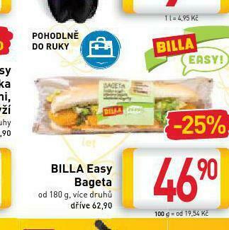 Billa Bageta nabídka