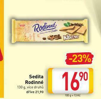 Billa Sedita rodinné nabídka