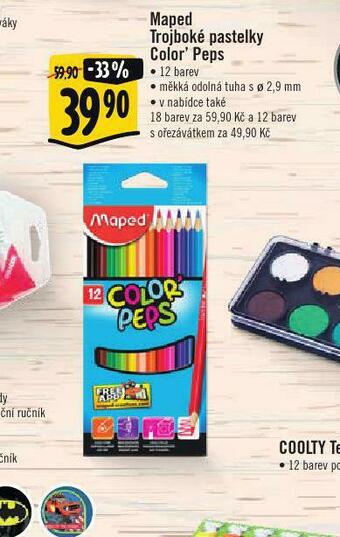 Maped trojboké pastelky color´peps