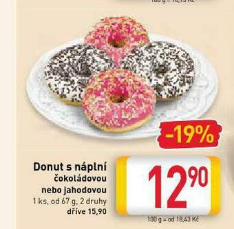 Billa Donut s náplní nabídka