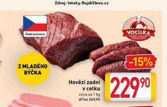 Billa Hovězí zadní v celku nabídka