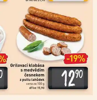 Grilovací klobása s medvědím česnekem