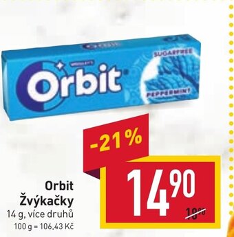 Billa Orbit žvýkačky nabídka