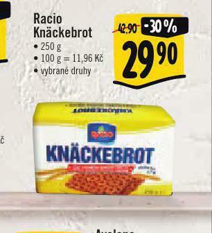 Albert Racio knäckebrot nabídka