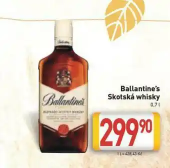 Billa Ballantine&#039;s whisky nabídka