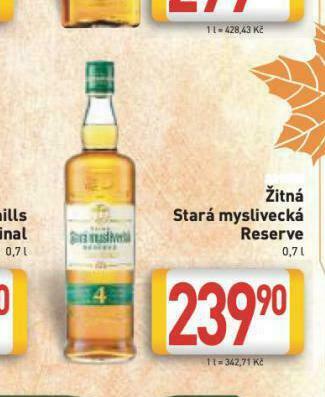 Billa Žitná stará myslivecká nabídka