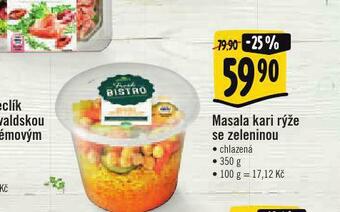 Albert Masala kari rýže se zeleninou nabídka