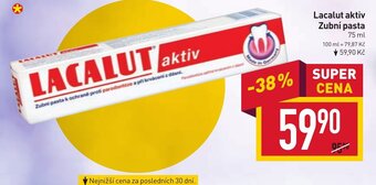 Billa Lacalut aktiv Zubní pasta nabídka