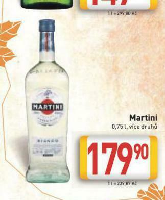 Billa Martini nabídka