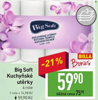 Billa Big Soft Kuchyňské utěrky nabídka