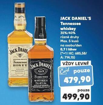 Kaufland Jack daniel´s tennessee whiskey nabídka