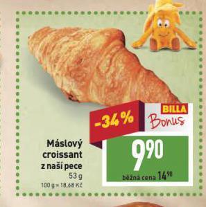 Billa Máslový croissant nabídka
