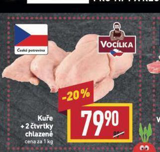 Billa Kuře + 2 čtvrtky nabídka