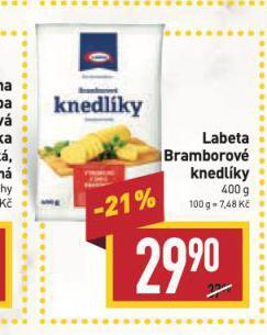 Billa Bramborové knedlíky nabídka